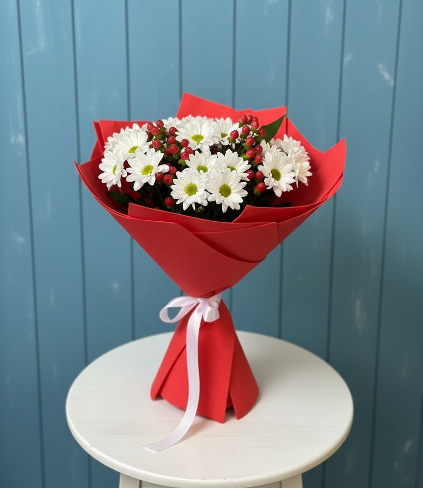 Букет цветов из: Хризантемы в Шкуринской