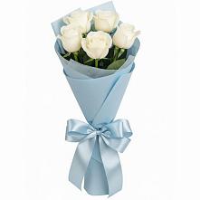 Букет 5 Белых роз Проуд #REPLACE_PRED# Шкуринской