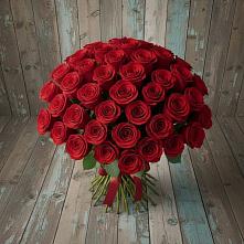 Букет 55 Красных роз Фридом #REPLACE_PRED# Шкуринской