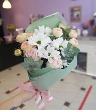 Букет милый в Шкуринской Букет цветов из: Хризантемы и Розы в Шкуринской