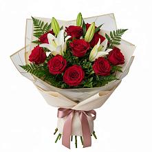 Букет цветов из:  Лилии и Розы #REPLACE_PRED# Шкуринской