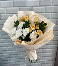 Букет цветов из:  Розы и Хризантемы в Шкуринской