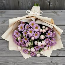 Букет цветов из:  Розы и Хризантемы в Шкуринской