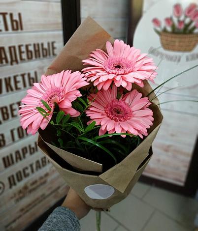 Букет цветов из: Герберы в Шкуринской