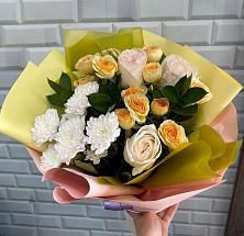 Букет цветов из:  Розы и Хризантемы #REPLACE_PRED# Шкуринской