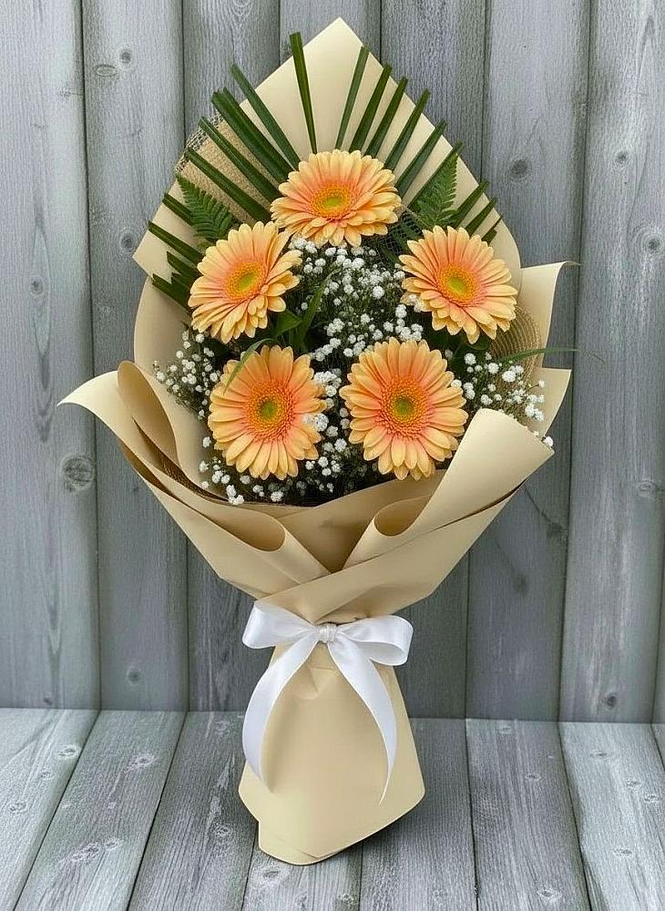 Букет цветов из: Герберы в Шкуринской