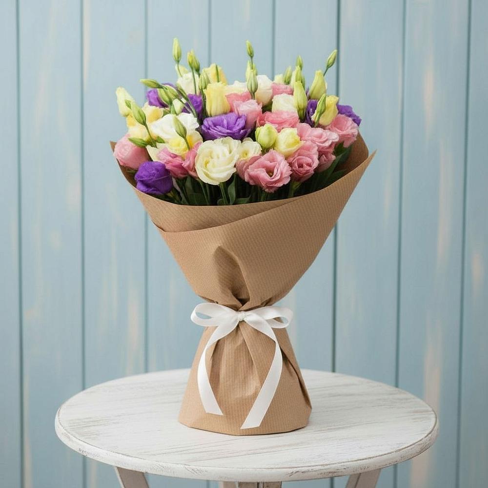 Букет цветов из: Лизиантусы в Шкуринской