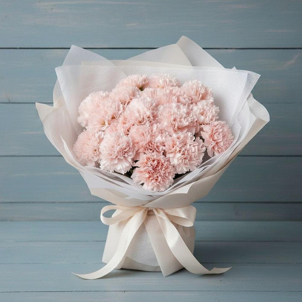 Букет цветов из: Гвоздики в Шкуринской