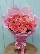 Букет 15 Розовых роз Равель в Шкуринской