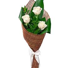 Букет 3 белые розы #REPLACE_PRED# Шкуринской