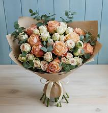 Букет цветов из:  Альстромерии и Розы в Шкуринской