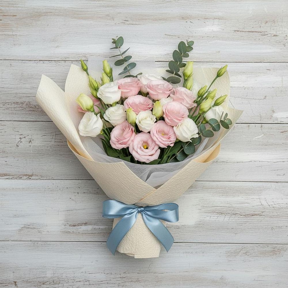 Букет цветов из: Лизиантусы в Шкуринской